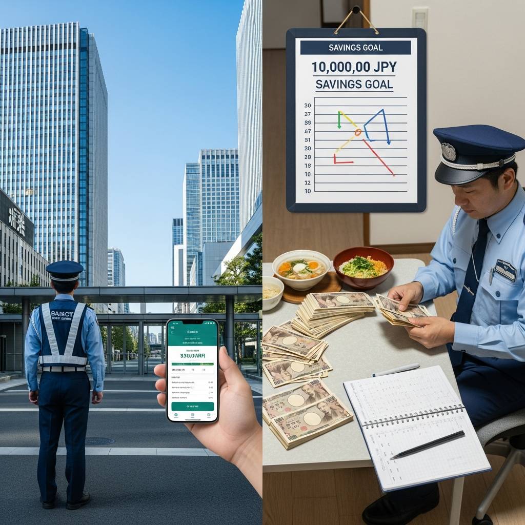 東京の警備バイトで貯金1000万円達成：日払い活用術と節約生活の両立｜株式会社東京警備