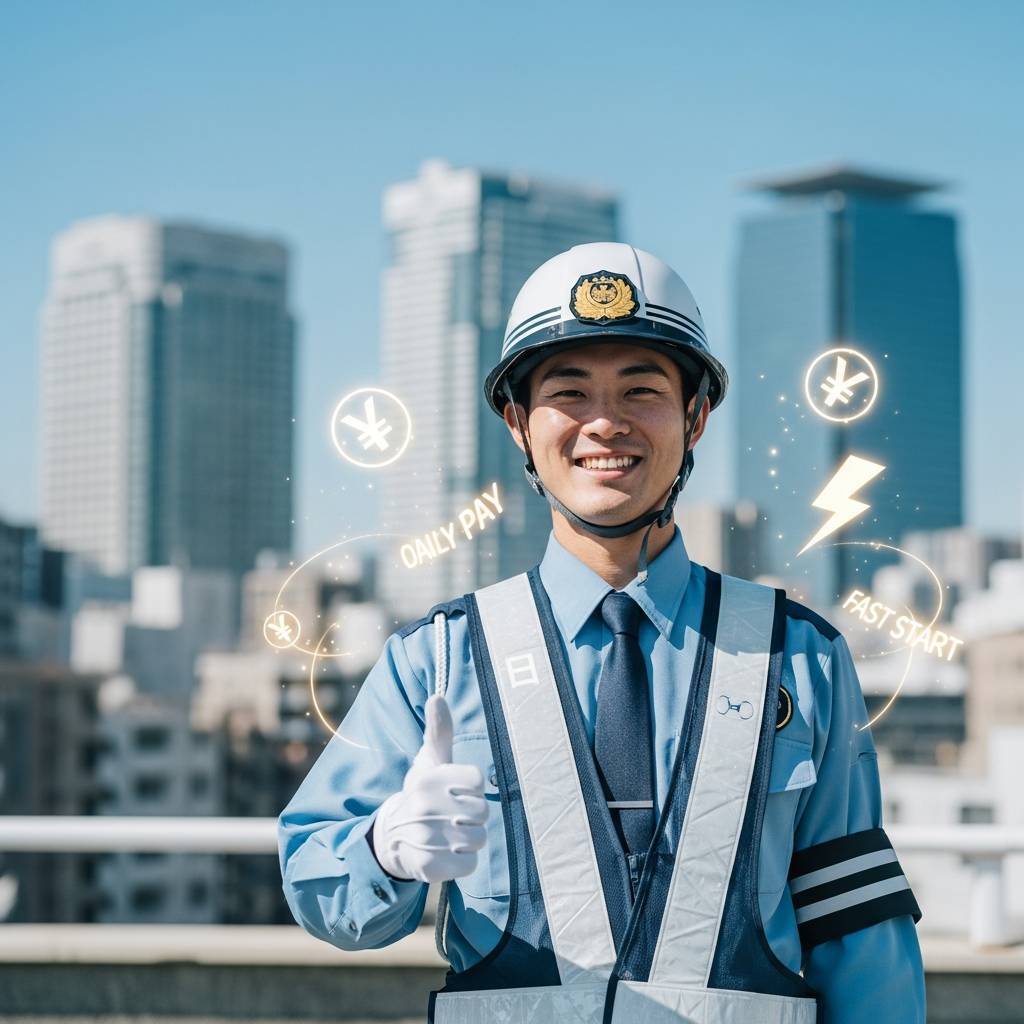 履歴書不要で即スタート！東京の警備日払いバイトで今すぐ稼ぎたい人へ｜株式会社東京警備